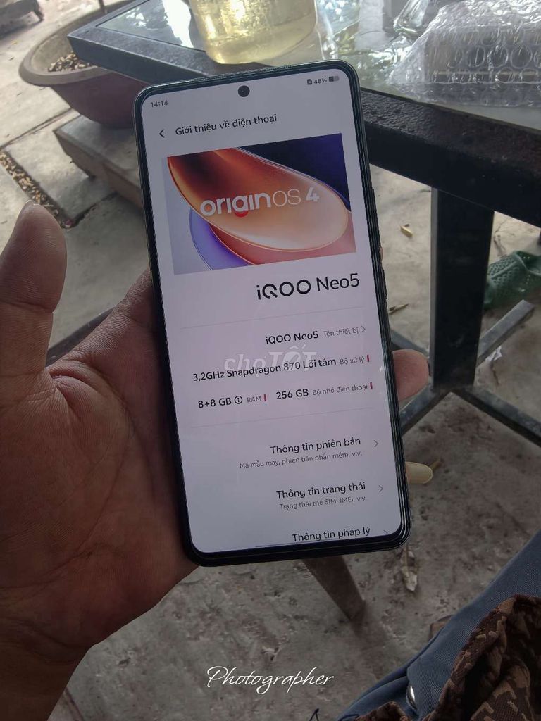 Iqoo neo 5 ram 8/256g. Mua bán Điện thoại tại Thành phố Vị Thanh Hậu Giang được đăng bởi máy củ giá tốt  hình 1