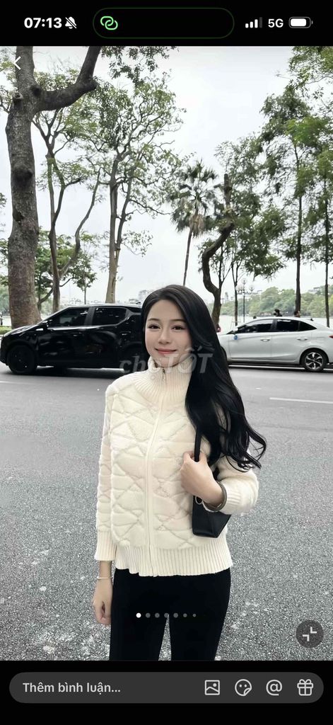 Áo khoác len nữ Trắng kem. Mua bán Quần áo tại Huyện Lâm Hà Lâm Đồng được đăng bởi Mai Anh  hình 1