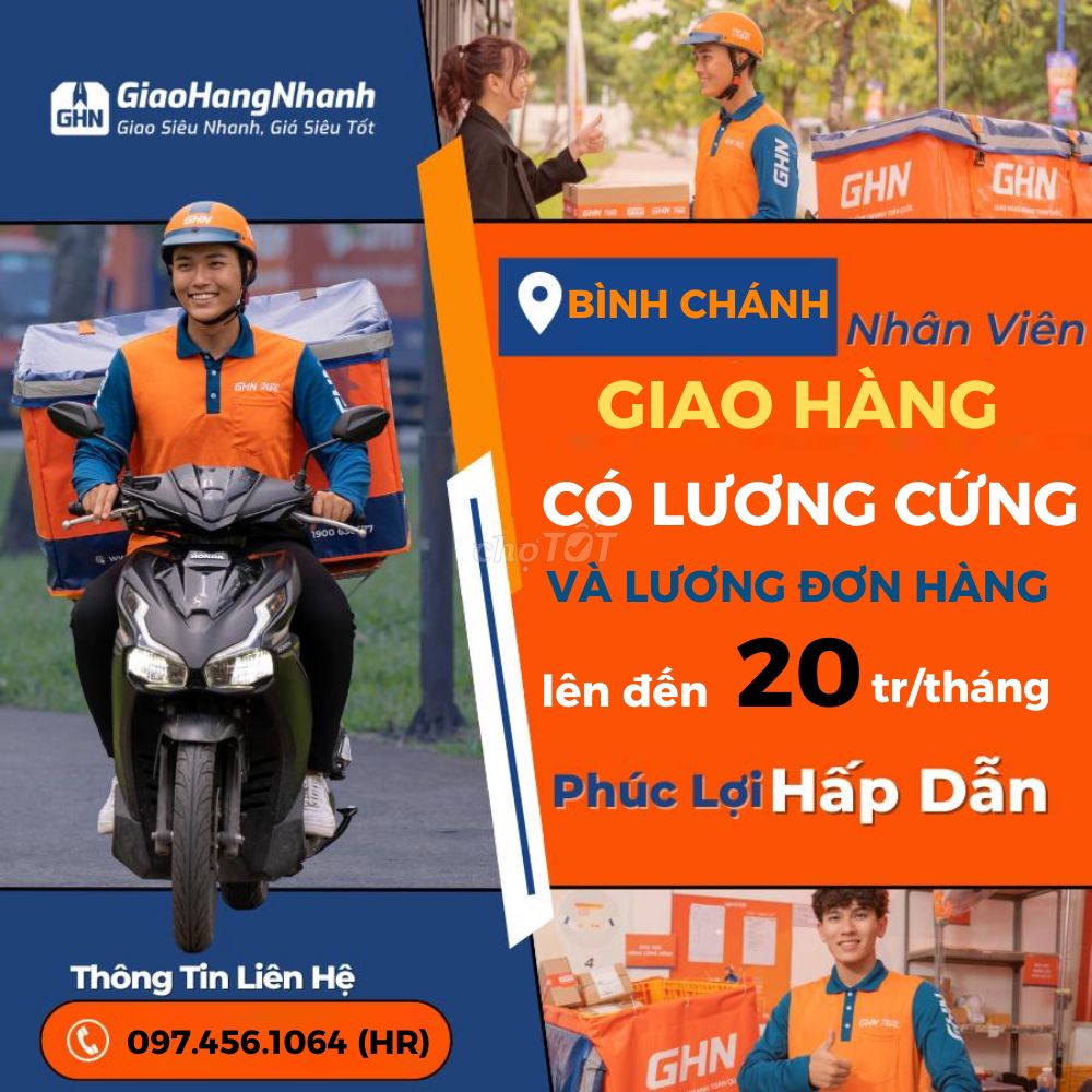 TÂN KIÊN-BÌNH CHÁNH TUYỂN 5 SHIPPER CÓ LƯƠNG CỨNG