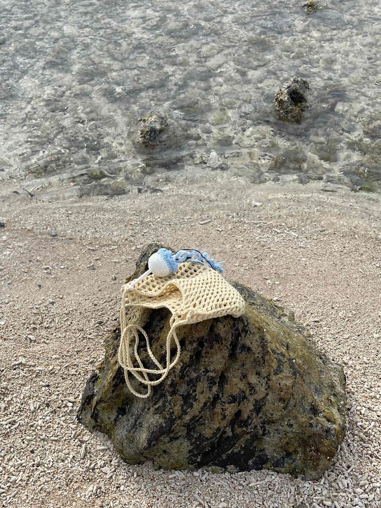 Túi len handmade mang đi biển 🌊🐙🐬
