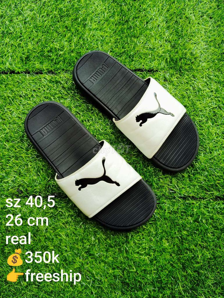 Dép lê Puma Unisex Trắng Đen Size 40.5. Mua bán Giày dép tại Thị xã Sơn Tây Hà Nội được đăng bởi Duong hình 1