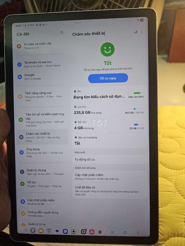 Samsung Galaxy Tab S9 FE 8GB/256GB Bạc. Mua bán Máy tính bảng tại Quận Đống Đa Hà Nội được đăng bởi NgAnh hình 1