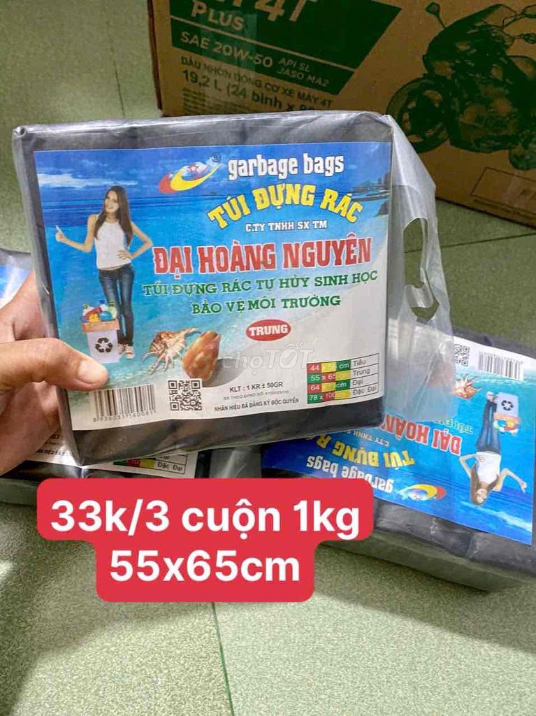 ✅Túi rác sinh học size trung 55x65cm bịch 1kg