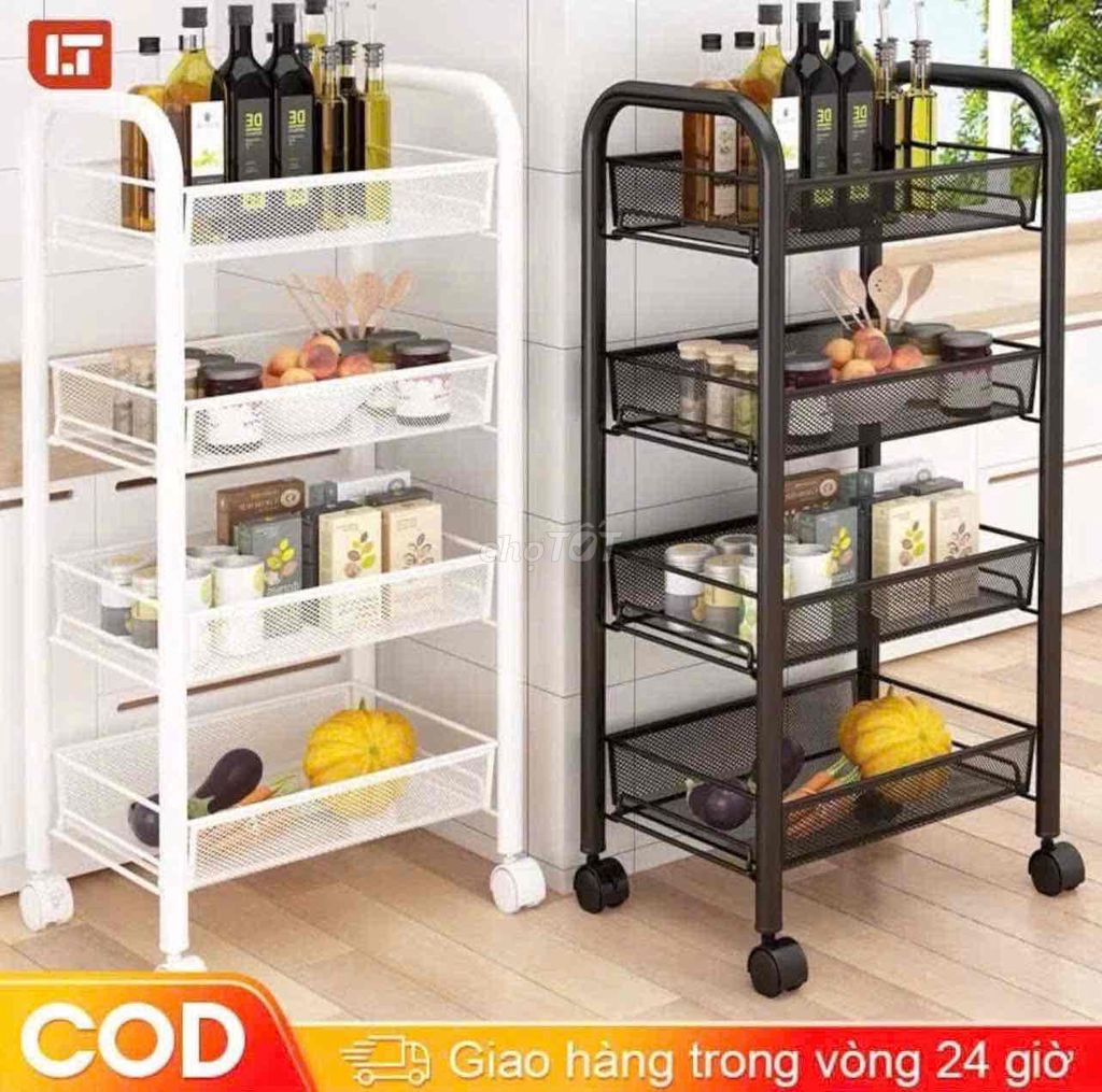 Kệ đẩy tiện ích 4 tầng Thép carbon. Mua bán Nội thất, đồ gia dụng khác tại Quận Cẩm Lệ Đà Nẵng được đăng bởi Xinh decor hình 1