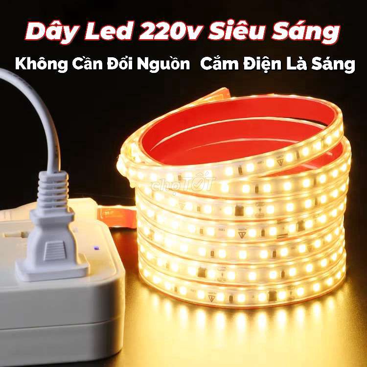 Dây Led dán 220v 2835 120D ngoài trời