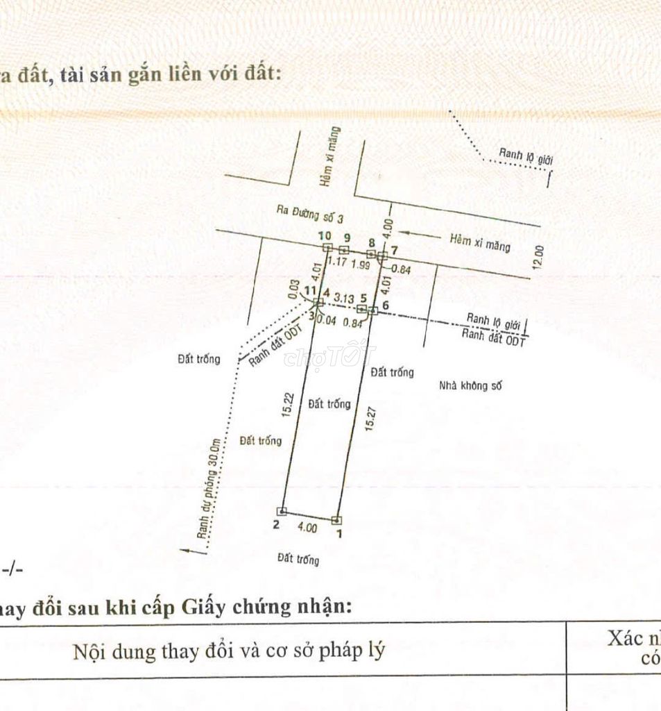 Bán đất đẹp 1/ Đườg Số 3 (4m*19,3m~ 77m2) hẻm 6m gần TTTM Aeon Tân Phú
