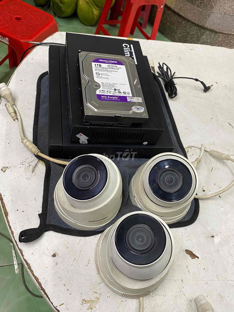 Bộ HIK ip 8port +poe 8p+ +3 cam+1TB