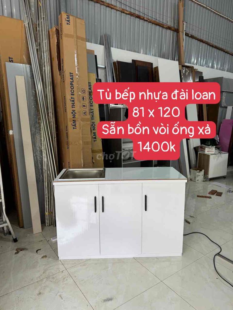 Tủ bếp Nhựa Đài Loan Trắng 81x120cm. Mua bán Tủ, kệ gia đình tại Huyện Hóc Môn Tp Hồ Chí Minh được đăng bởi Nội Thất Gia Đình hình 1