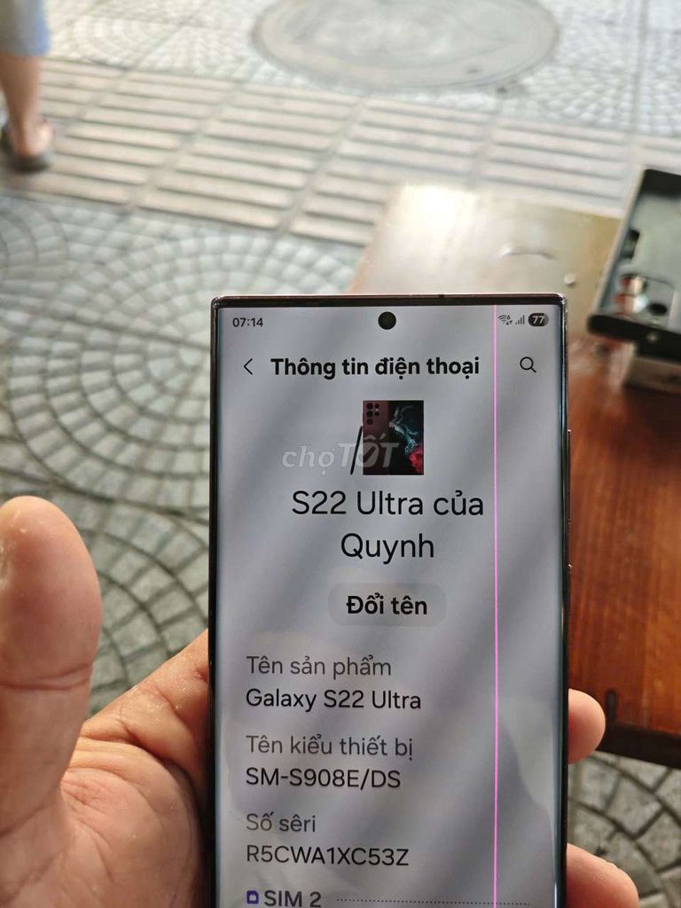 Samsung S22 Ultra 128GB Tím. Mua bán Điện thoại tại Quận Hải Châu Đà Nẵng được đăng bởi Quỳnh lê hình 1