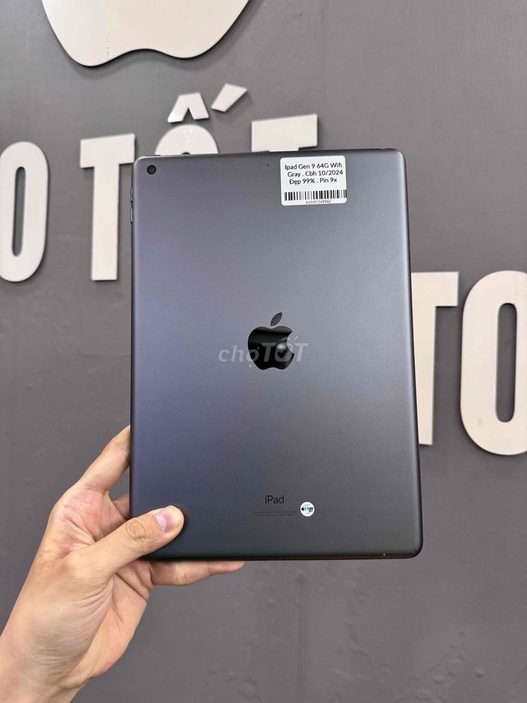 Ipad Gen 9 64G Wifi Gray đẹp 99% pin 9x zin all