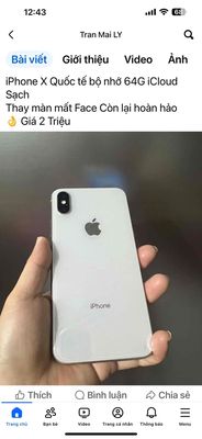 IPhone X máy quốc tế nhỏ gọn cần bán. Mua bán Điện thoại tại Thành phố Biên Hòa Đồng Nai được đăng bởi Trần Thị Mai Lý