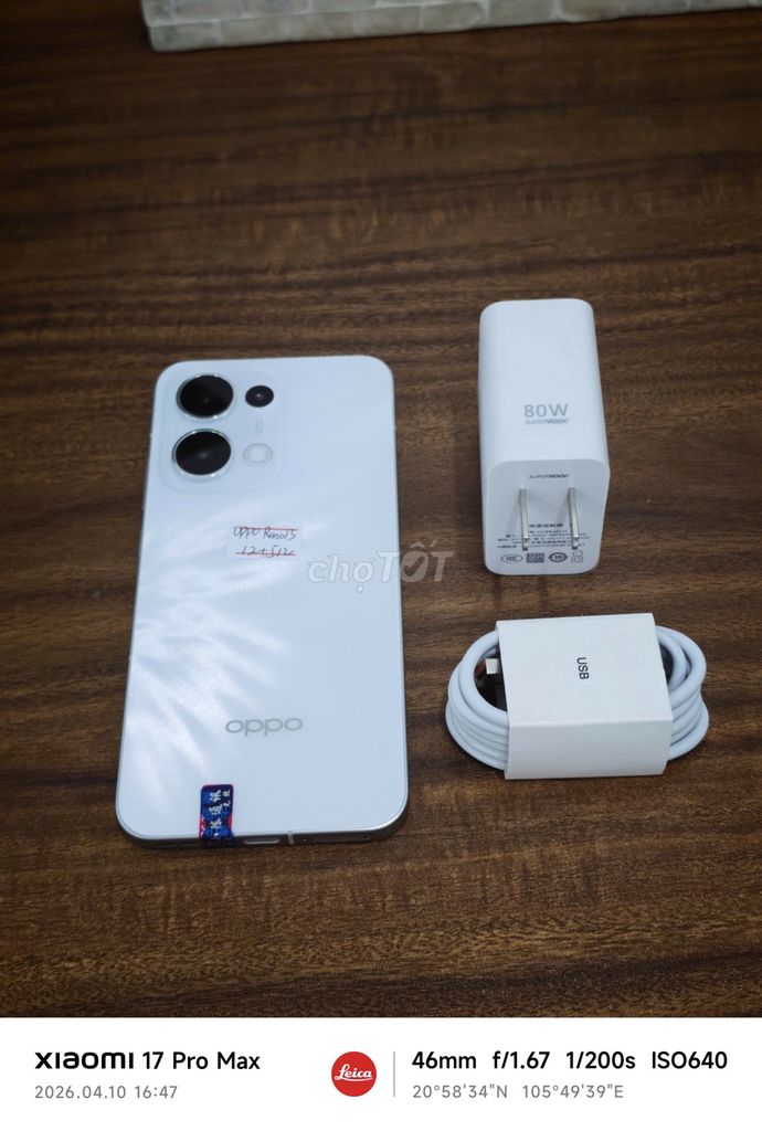 Oppo Reno 13 5G 12/512 Trắng sạc 80w có ship COD. Mua bán Điện thoại tại Quận Hoàng Mai Hà Nội được đăng bởi Trần Ngọc Hiếu hình 1