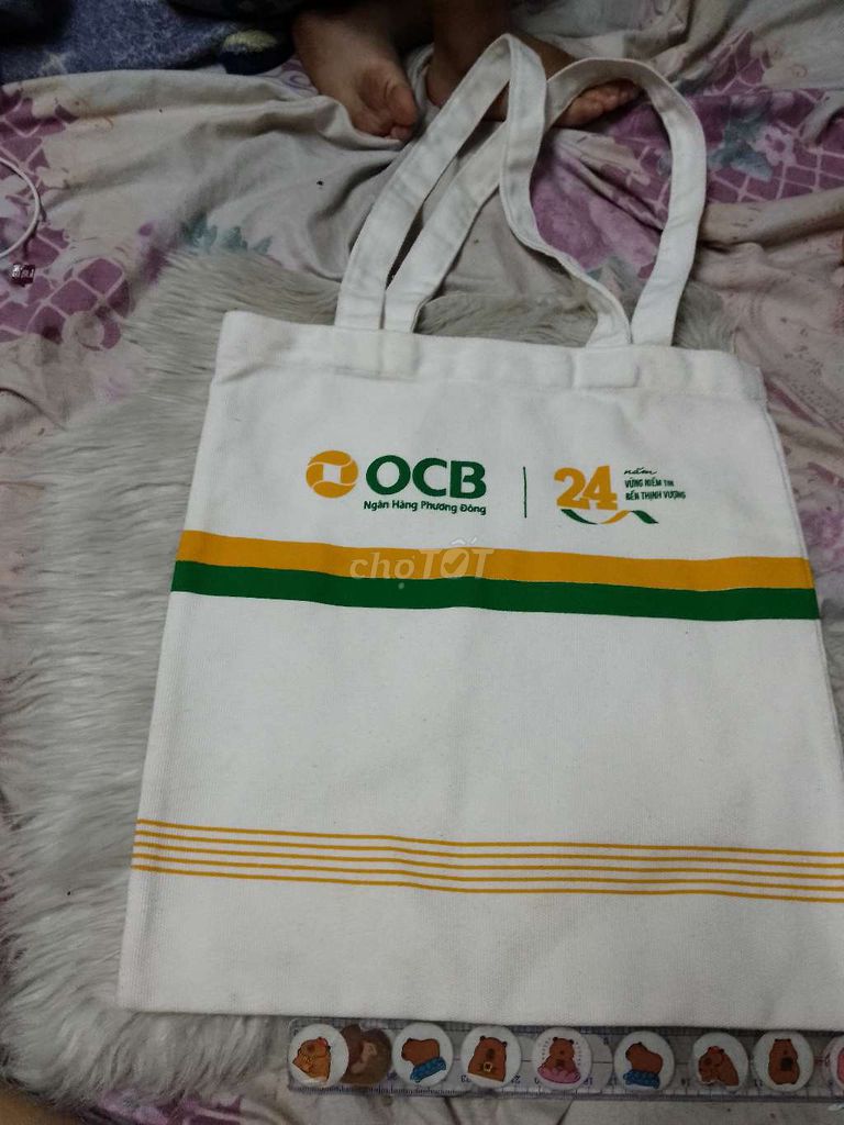 Túi tote vải đơn giản. Mua bán Túi xách tại Quận 10 Tp Hồ Chí Minh được đăng bởi Vy hình 1