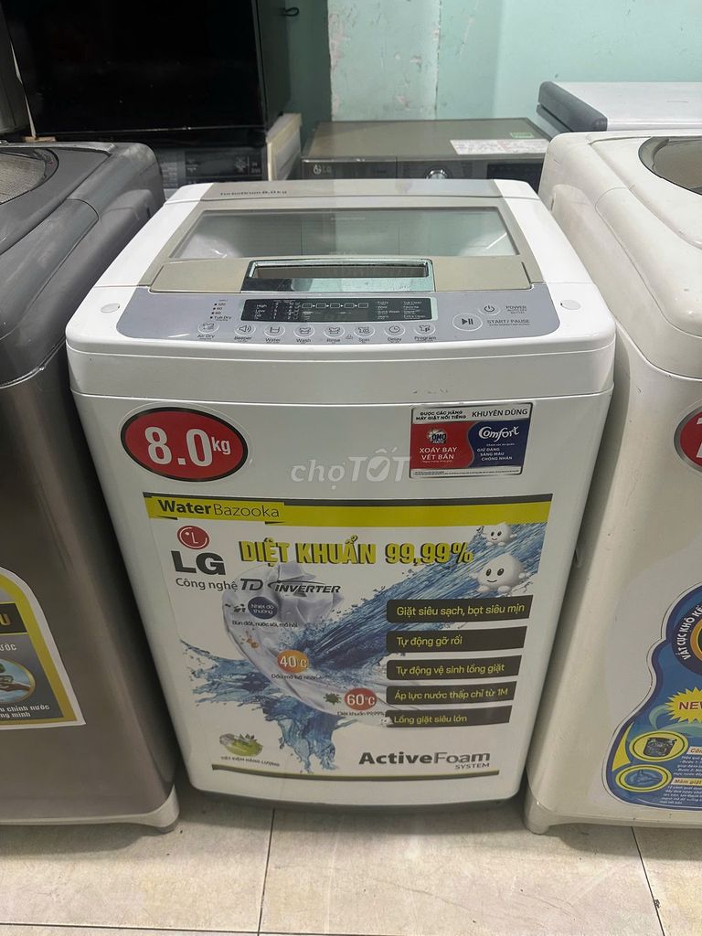 Máy giặt LG cửa trên 8kg Inverter Trắng. Mua bán Máy giặt tại Quận Gò Vấp Tp Hồ Chí Minh được đăng bởi Điện Máy Phát Đạt hình 1