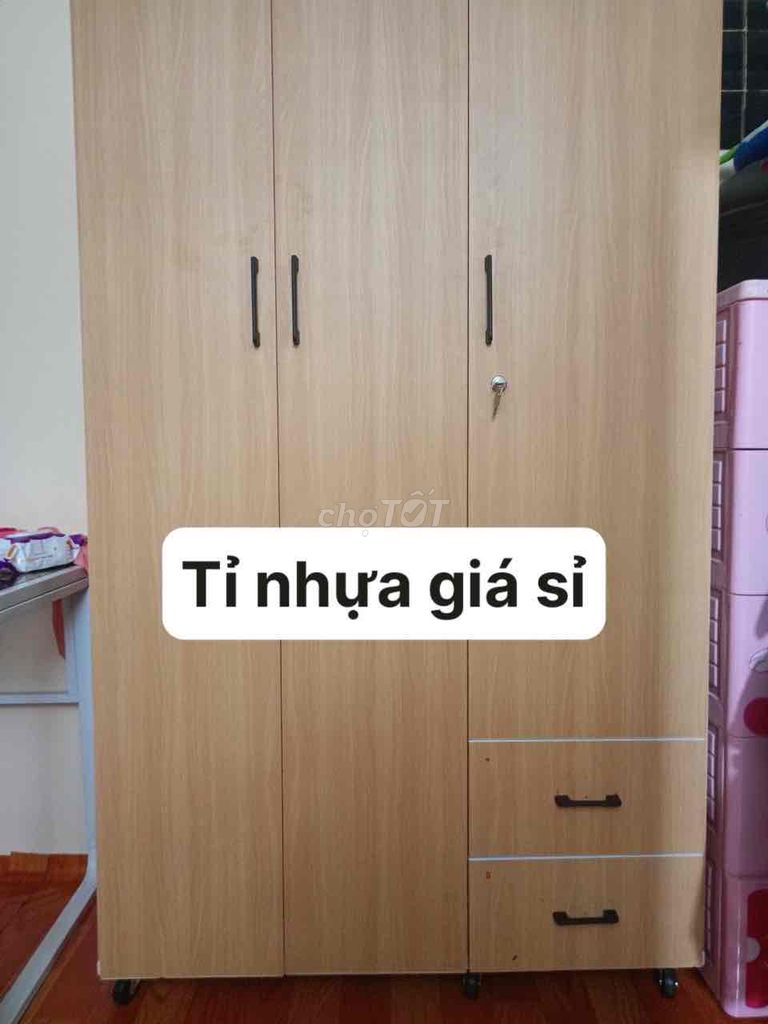 tủ nhựa 3 cánh mở miễn phí vận chuyển