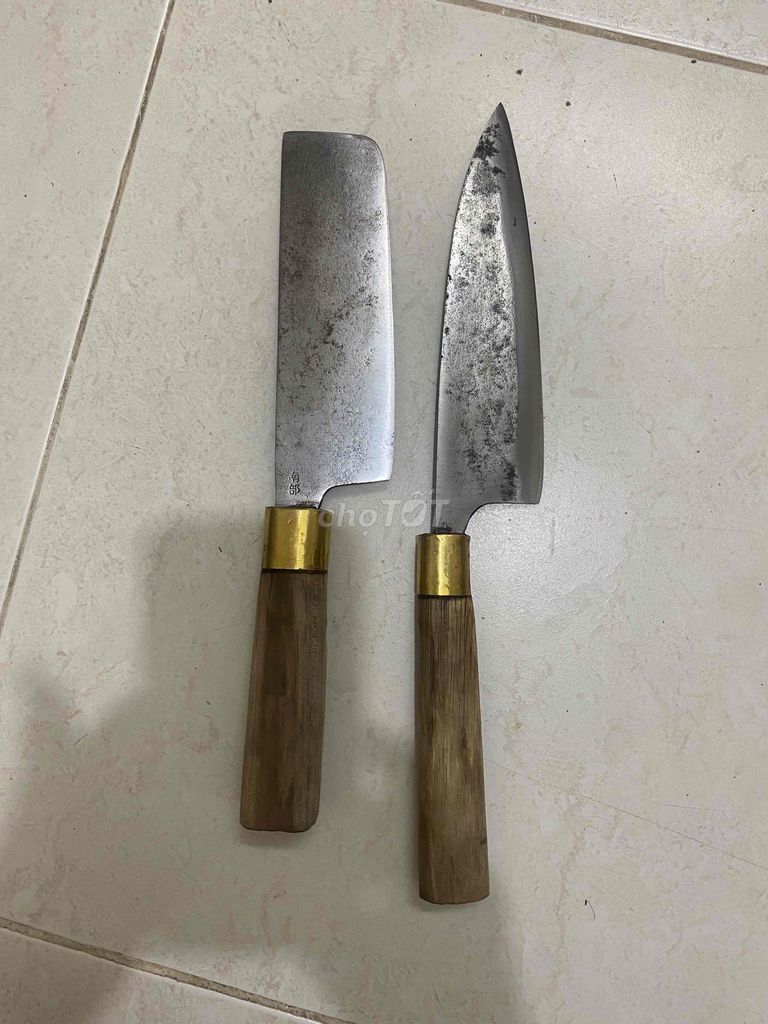 Dao bếp Santoku Nakiri Nhật Bản Thép rỉ. Mua bán Dụng cụ nhà bếp tại Quận Tân Bình Tp Hồ Chí Minh được đăng bởi Trung hình 1