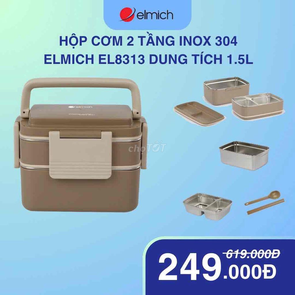 Hộp cơm Elmich EL8313 Inox 304. Mua bán Dụng cụ nhà bếp tại Thành phố Vinh Nghệ An được đăng bởi mr chovinh hình 1
