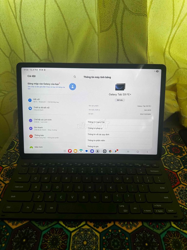 Samsung Galaxy Tab S9 FE Plus 8GB/128GB. Mua bán Máy tính bảng tại Quận Bình Thạnh Tp Hồ Chí Minh được đăng bởi QUỐC DƯƠNG hình 1