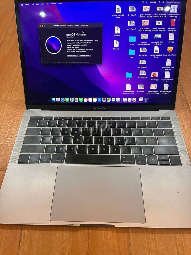 Apple MacBook Pro 2017 i5 16GB/255GB Bạc. Mua bán Laptop tại Thành phố Bà Rịa Bà Rịa - Vũng Tàu được đăng bởi Dong hình 1