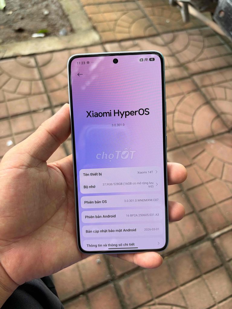 Xiaomi 14T 512GB 99%. Mua bán Điện thoại tại Thành phố Vị Thanh Hậu Giang được đăng bởi máy củ giá tốt  hình 1