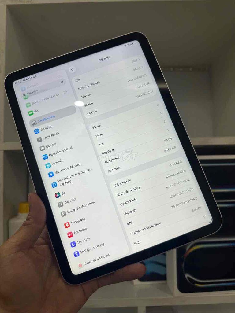 Apple iPad Gen 10 WIFI + 5G 64GB Trắng Đã sử dụng. Mua bán Máy tính bảng tại Thành phố Thủ Đức Tp Hồ Chí Minh được đăng bởi minh nguyen hình 1