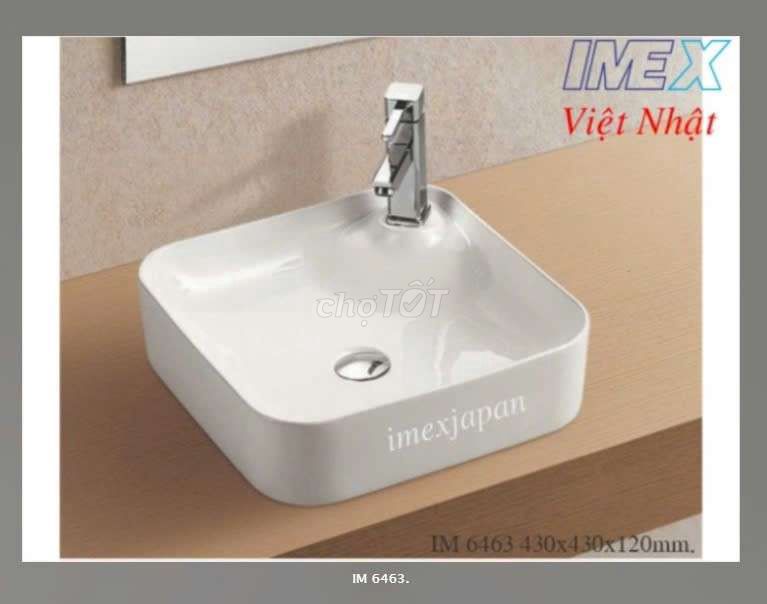 Lavabo Imex Việt Nhật IM 6463 Men sứ nano Trắng. Mua bán Thiết bị vệ sinh, nhà tắm tại Huyện Nhà Bè Tp Hồ Chí Minh được đăng bởi Imex việt Nhật  hình 1