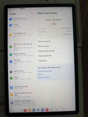 tab S9 Fe Plus 12.4in, keng BHTGDD 22.9.25 8,550k. Mua bán Máy tính bảng tại Huyện Bình Chánh Tp Hồ Chí Minh được đăng bởi nguyễn văn hiển