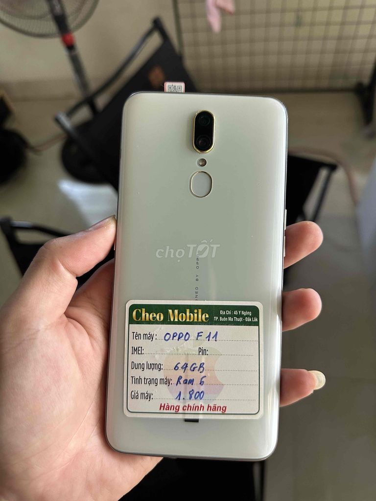 OPPO F11 64GB Trắng Đã sử dụng. Mua bán Điện thoại tại Thành phố Buôn Ma Thuột Đắk Lắk được đăng bởi Giang apple hình 1