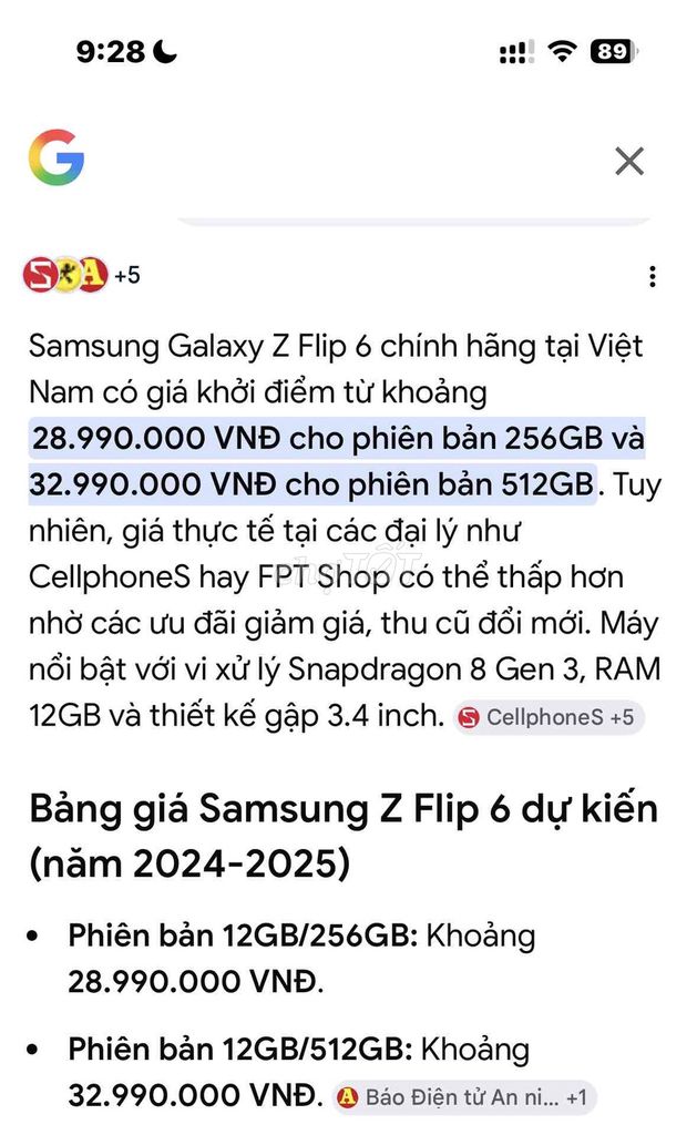 Samsung Galaxy Z Flip 6 256GB. Mua bán Điện thoại tại Thành phố Thuận An Bình Dương được đăng bởi dt thanh ly hình 1