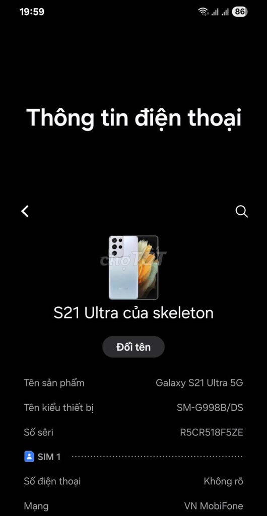 Samsung Galaxy S21 Ultra 5G 256GB Đen. Mua bán Điện thoại tại Quận Hà Đông Hà Nội được đăng bởi hoàng hình 1