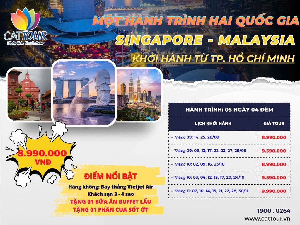 TOUR SG - SINGAPORE - MALAYSIA 5N4D