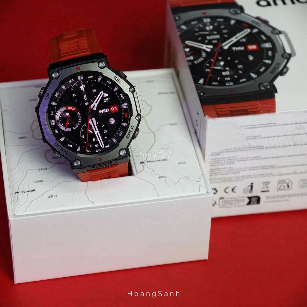 Amazfit T-Rex 3 Đỏ Lava 48mm Fullbox Likenew. Mua bán Thiết bị đeo thông minh tại Quận 11 Tp Hồ Chí Minh được đăng bởi HOÀNG SANH SPORTS hình 1