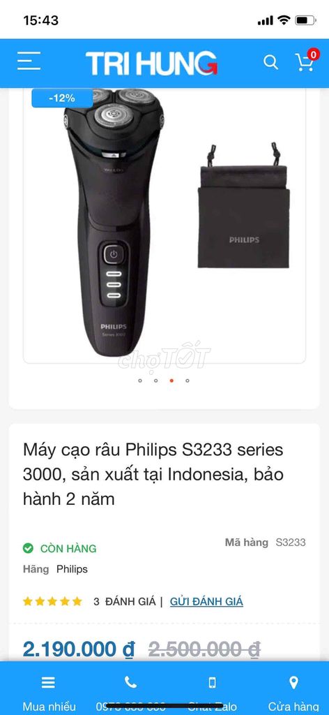 Máy cạo râu Philips mới 100% Xách Tay Mỹ