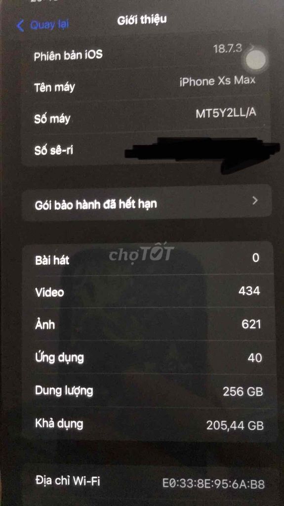 Apple iPhone Xs Max 256GB Bể lưng. Mua bán Điện thoại tại Quận Cẩm Lệ Đà Nẵng được đăng bởi Phan Hien hình 1