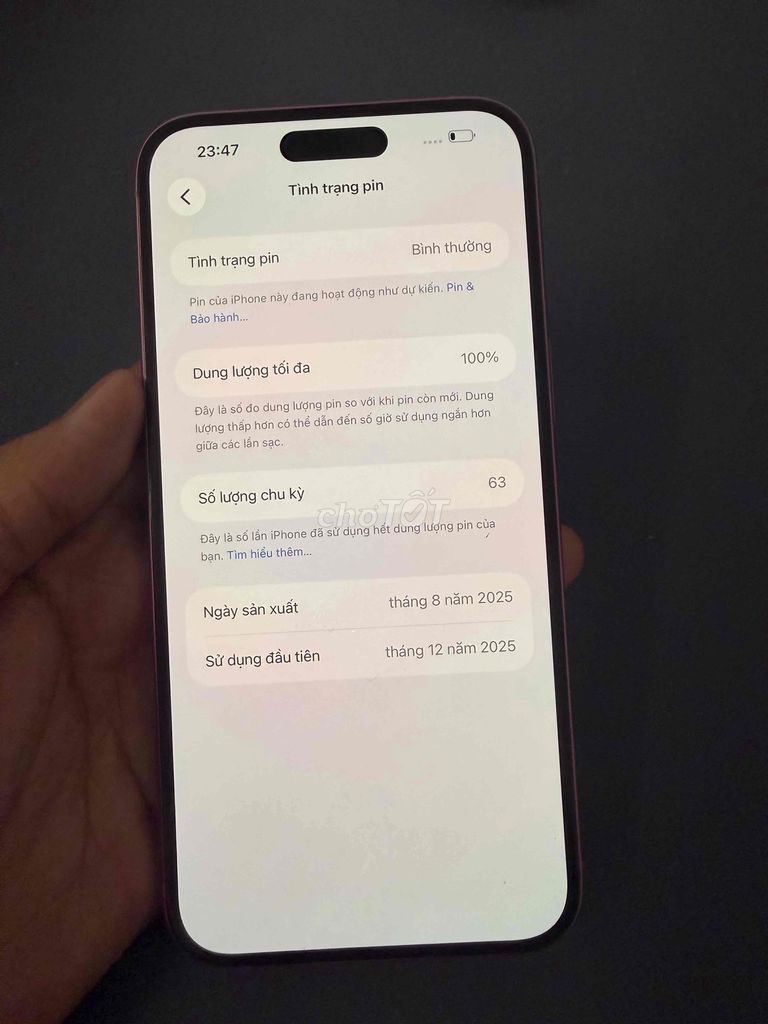 iPhone 16 Plus 128GB Hồng Đã dùng. Mua bán Điện thoại tại Thành phố Thủ Đức Tp Hồ Chí Minh được đăng bởi Nguyễn Ruco hình 1