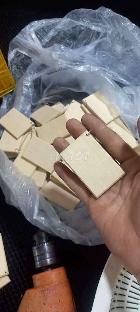 Phôi Móc Khóa Gỗ 6x4cm