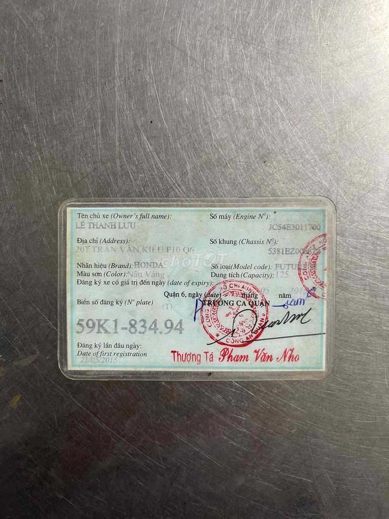 FUTURE Fi 2015 TP CÓ HỖ TRỢ GÓP OĐ CÓ GL ĐỖI XE. Mua bán Xe máy tại Huyện Hóc Môn Tp Hồ Chí Minh được đăng bởi Khaianh  hình 5