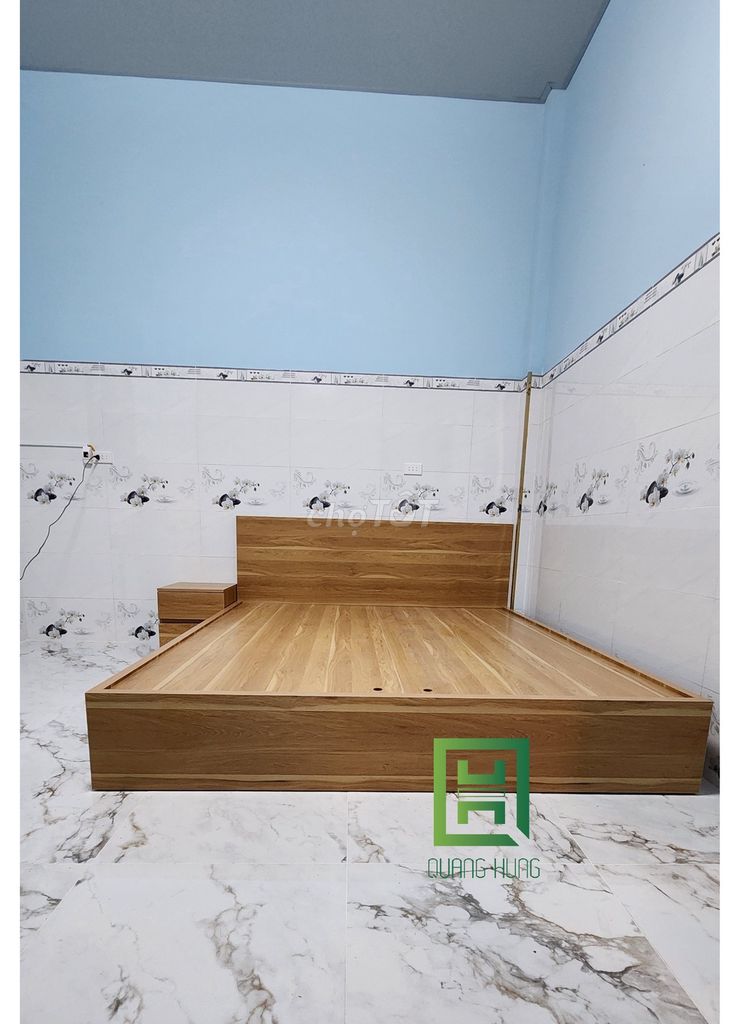 GIƯỜNG GỖ MDF-GIƯỜNG MDF-GIƯỜNG MDF-GIƯỜNG GỖ MDF. Mua bán Giường, chăn ga gối nệm tại Quận Bình Tân Tp Hồ Chí Minh được đăng bởi Nội Thất Quang Hùng TD hình 1