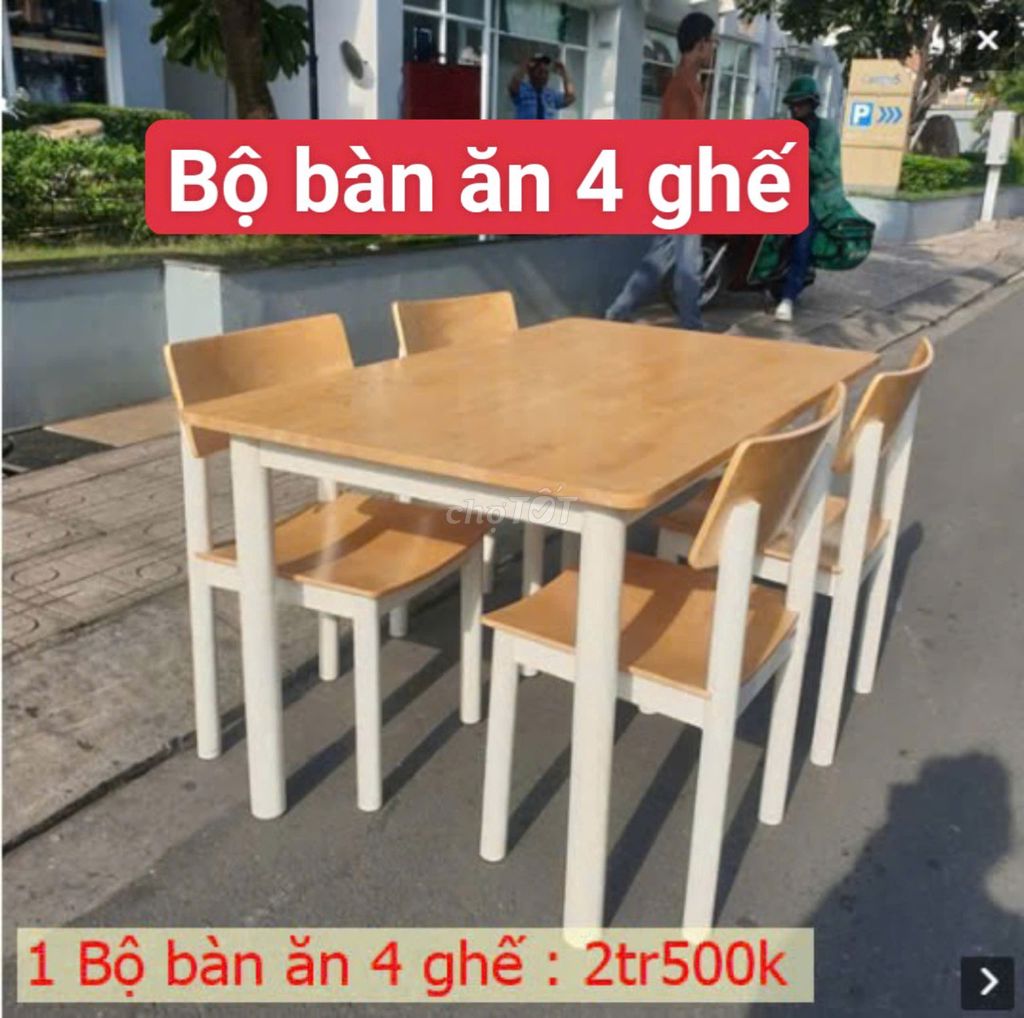 Thanh lý bộ bàn ăn4 ghế giá rẻ