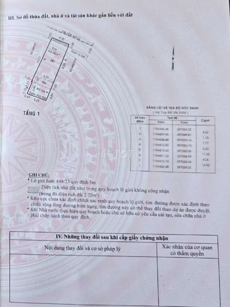 Chỉ 7.5 Tỷ bán nhanh HXH5m Trường Chinh,P14,TB.dt 4.3x14 c4 tiện xây