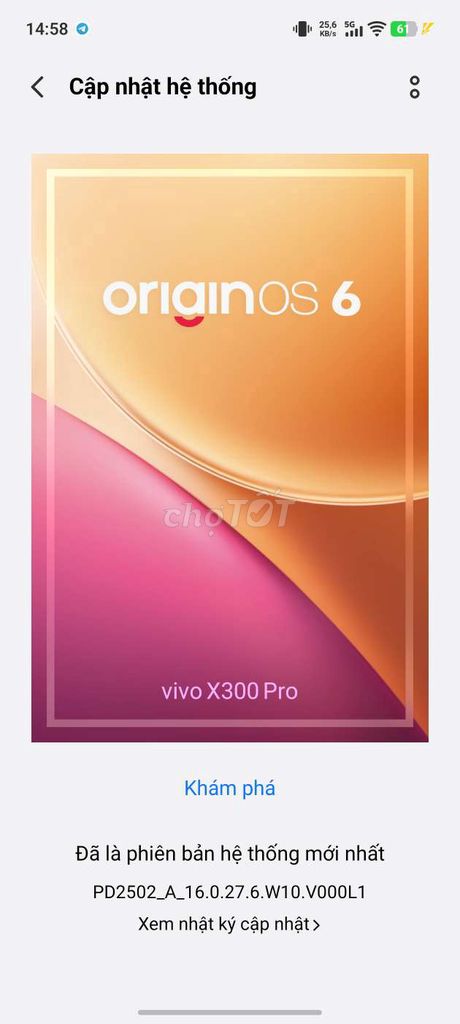 Vivo X300 Pro 256GB Trắng, gl, giao lưu. Mua bán Điện thoại tại Huyện Bình Chánh Tp Hồ Chí Minh được đăng bởi Vuong hình 1
