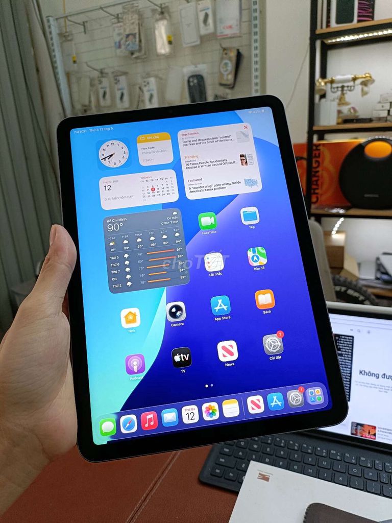  iPad Air 5 M1 64GB Xám keng sạc 60 lần Pin 100. Mua bán Máy tính bảng tại Quận Thanh Khê Đà Nẵng được đăng bởi TT PHONE hình 1