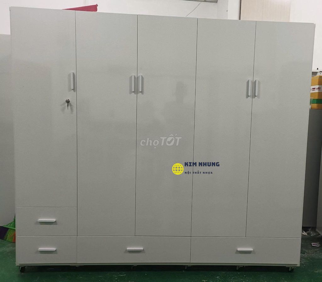 Tủ quần áo nhựa 5 cánh Tủ quần áo nhựa 5 cánh. Mua bán Tủ, kệ gia đình tại Quận 6 Tp Hồ Chí Minh được đăng bởi NTTL Nhung hình 1