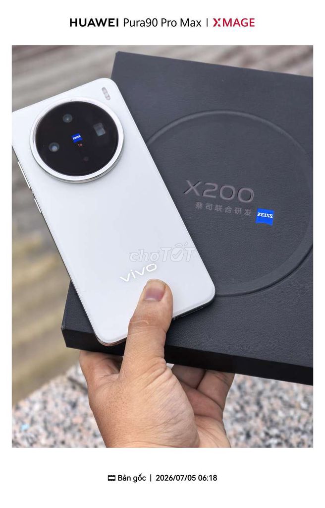 Vivo X200 12GB/256GB Trắng Sạc zin. Mua bán Điện thoại tại Huyện Củ Chi Tp Hồ Chí Minh được đăng bởi Đạo Phong hình 1