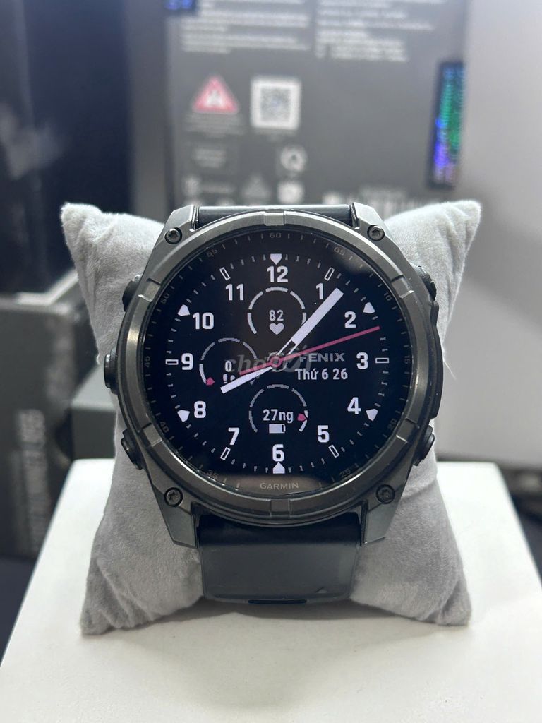 Garmin Fenix 8 Solar Titanium Đen 51mm. Mua bán Thiết bị đeo thông minh tại Quận Nam Từ Liêm Hà Nội được đăng bởi Cường Garmin  hình 1