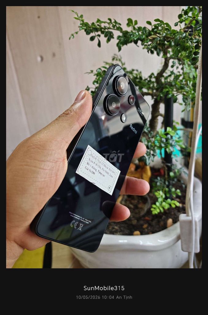Redmi Note 13 R8/256G Đen pin5000 zin . Mua bán Điện thoại tại Huyện Trảng Bàng Tây Ninh được đăng bởi Sun Mobile Shop Điện Thoại Trảng Bàng Tây Ninh 01 hình 1