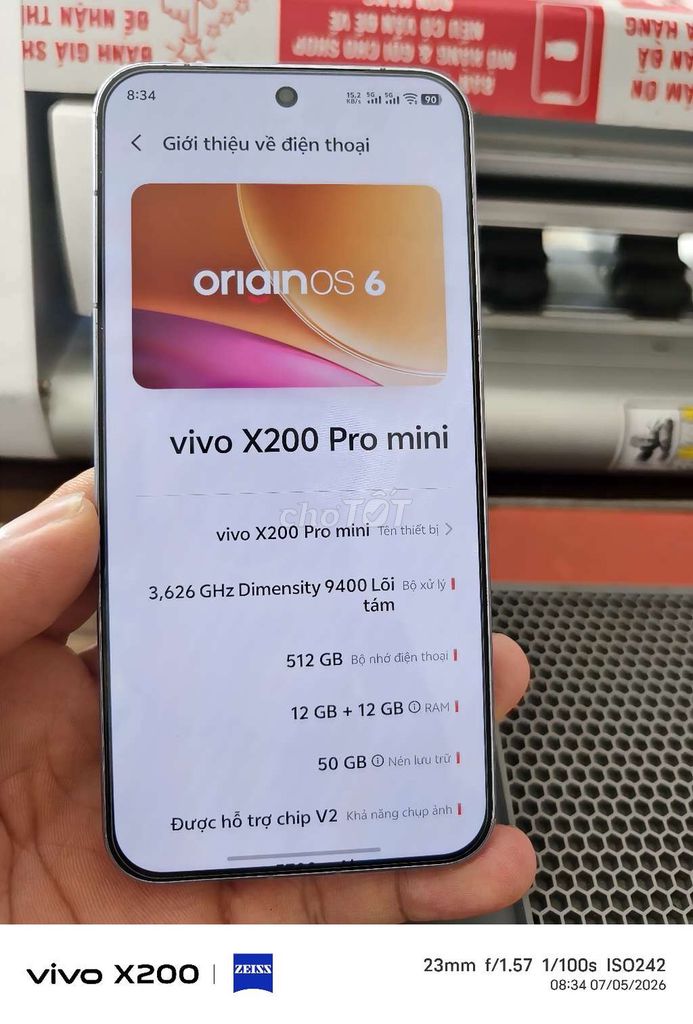 Vivo X200 Pro mini 512GB Tím. Mua bán Điện thoại tại Thành phố Thủ Dầu Một Bình Dương được đăng bởi Bùi Văn Kỷ hình 1