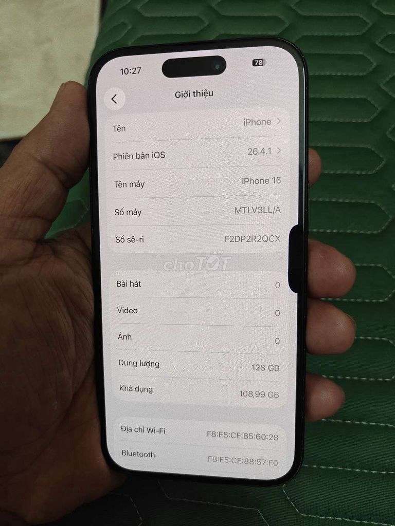 xac ip15 128GB Đen . Mua bán Điện thoại tại Quận Bình Tân Tp Hồ Chí Minh được đăng bởi giaoluu hình 1