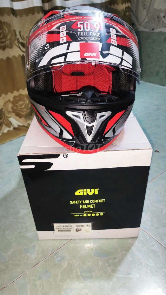Thanh Lý Mũ bảo hiểm GIVI H509 XL, đỏ đen