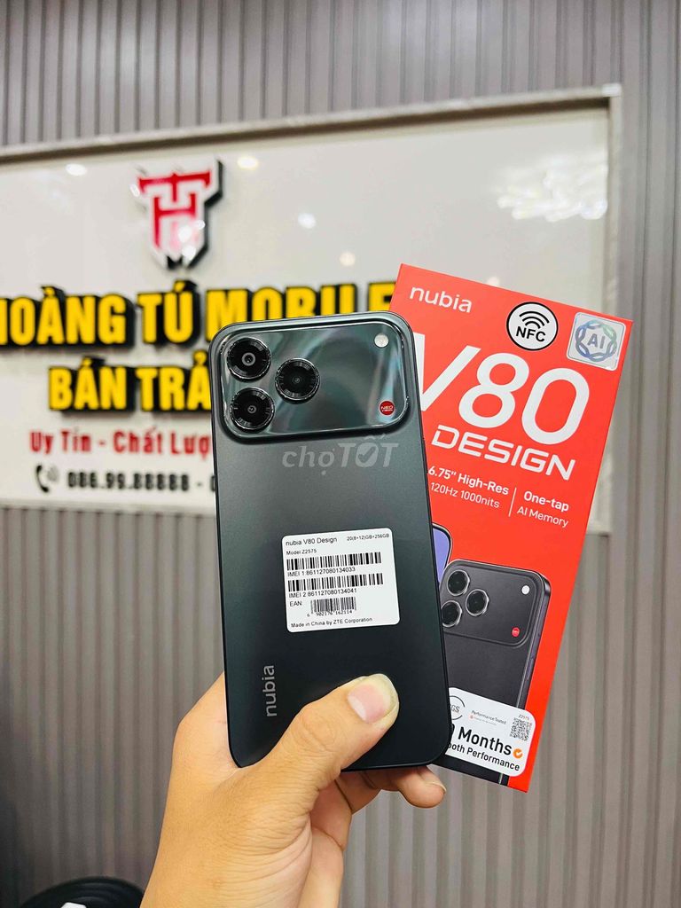 Nubia V80 Design 8/256GB Đen. Mua bán Điện thoại tại Quận Liên Chiểu Đà Nẵng được đăng bởi Hoàng Tú Mobile hình 1